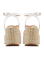 Miranda Flatform 90MM Raffia Sandals