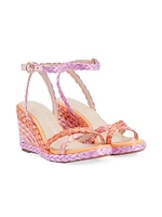 Ines 90MM Raffia Wedge Sandals