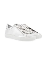 Butterfly Metallic Leather Low-Top Sneakers