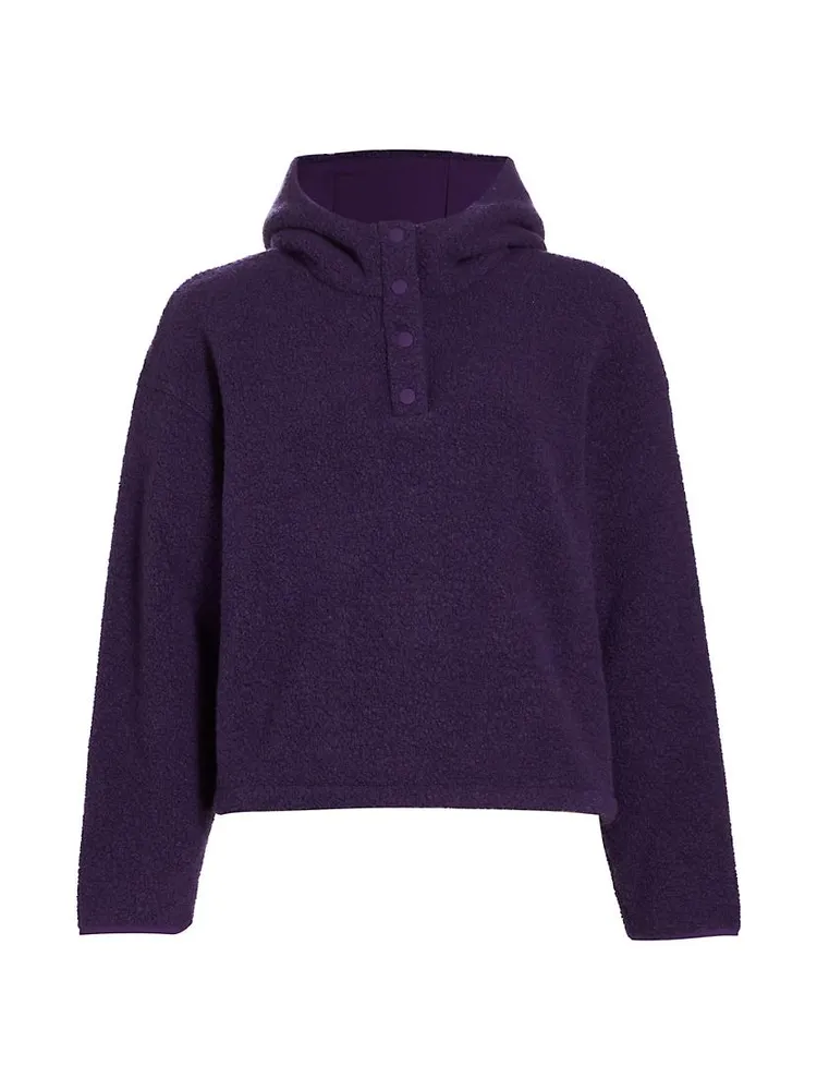 Cropped Hooded Fleece Jacket