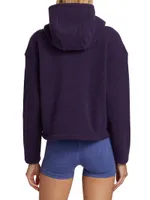 Cropped Hooded Fleece Jacket