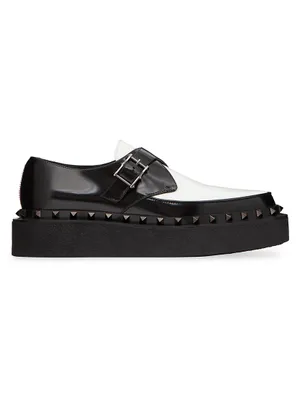 Rockstud M-way Single Monk Strap Shoe Calfskin And Matching Studs 50mm