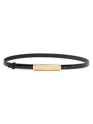 Bar Patent Leather Belt