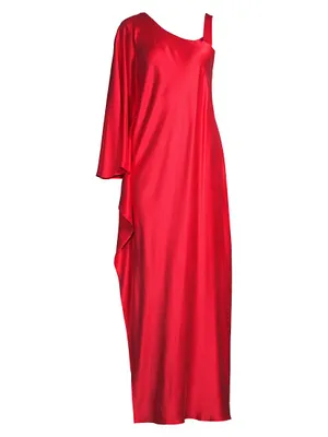 Grace One-Shoulder Silk Gown