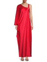 Grace One-Shoulder Silk Gown