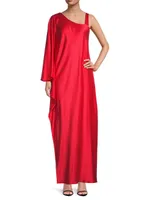 Grace One-Shoulder Silk Gown