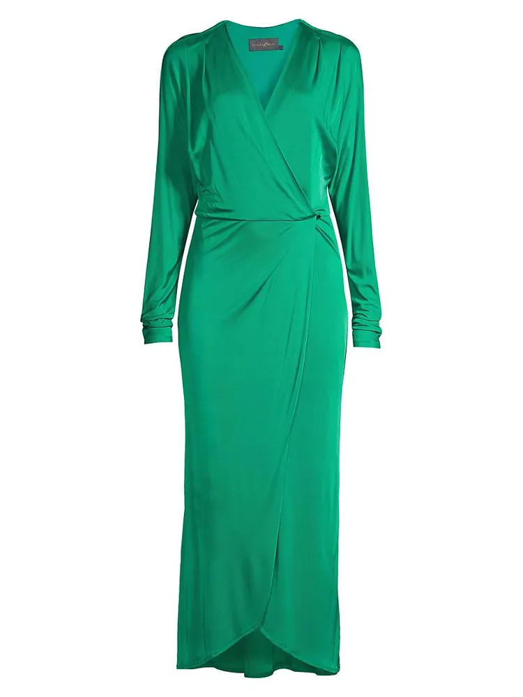 Aphrodite Jersey Wrap Midi-Dress