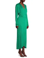 Aphrodite Jersey Wrap Midi-Dress