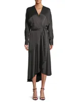 Grace Silk Wrap Midi-Dress