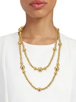 9th And 38th Carnegie 24K Gold-Plated Bead Necklace