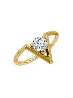 VRAI V 14K Yellow Gold & TCW Lab-Grown Diamond Ring