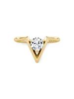 VRAI V 14K Yellow Gold & TCW Lab-Grown Diamond Ring