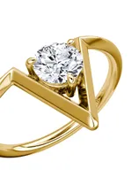 VRAI V 14K Yellow Gold & TCW Lab-Grown Diamond Ring