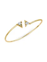 VRAI V 14K Yellow Gold & 0.50 TCW Lab-Grown Diamond Bangle