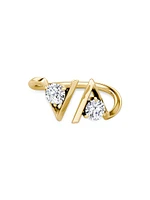 VRAI V 14K Yellow Gold & 0.50 TCW Lab-Grown Diamond Cuff Ring