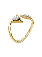 VRAI V 14K Yellow Gold & 0.50 TCW Lab-Grown Diamond Cuff Ring