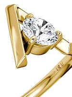 VRAI V 14K Yellow Gold & 0.50 TCW Lab-Grown Diamond Cuff Ring