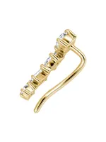 Constellation Shooting Star 14K Yellow Gold & 0.74 TCW Lab-Grown Diamond Ear Climbers