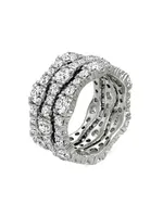 14K Gold & 4.65 TCW Lab-Grown Diamond Triple-Band Ring