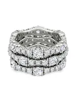 14K Gold & 4.65 TCW Lab-Grown Diamond Triple-Band Ring