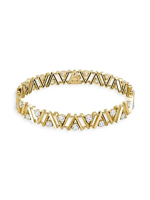 VRAI V 14K Yellow Gold & 5.50 TCW Lab-Grown Diamond Tennis Bracelet