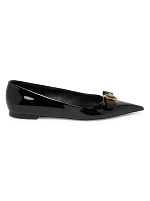 T.05 Bow Leather Flats