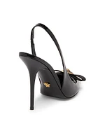 110MM Patent Leather Slingback Pumps