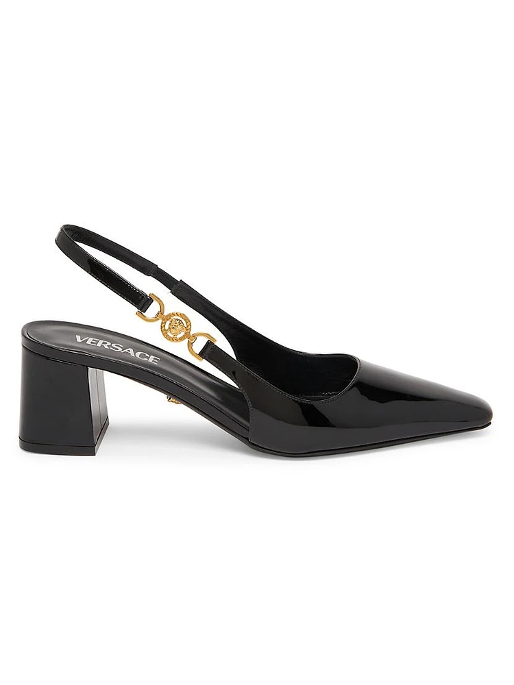 55MM Patent Leather Slingback Pumps