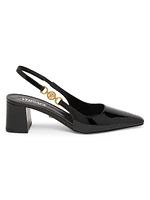 55MM Patent Leather Slingback Pumps