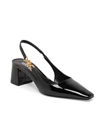 55MM Patent Leather Slingback Pumps