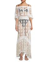 Dalia Guipure Lace Maxi Skirt