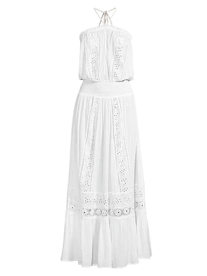 Elyse Cotton Halter Maxi Dress