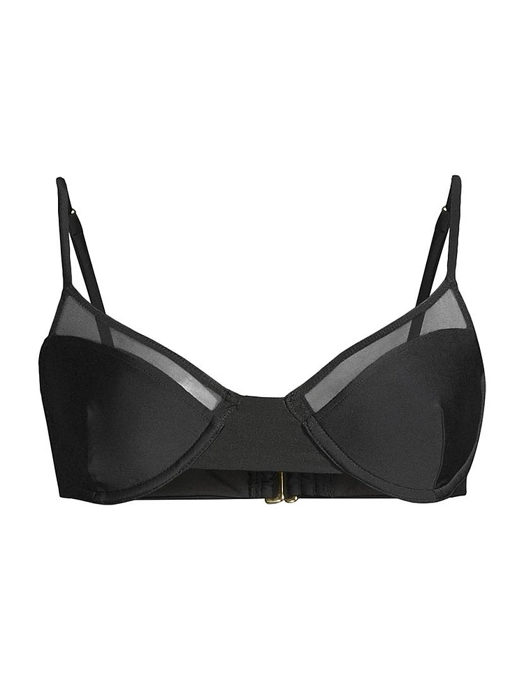 Kai Mesh-Trimmed Underwire Bikini Top