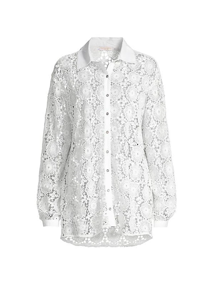 Gary Lace Button-Front Shirt