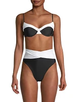 Kynlee Two-Tone Balconette Bikini Top