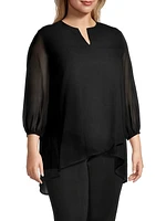 Chiffon High-Low Blouse