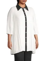 Pleated Collared Shirt