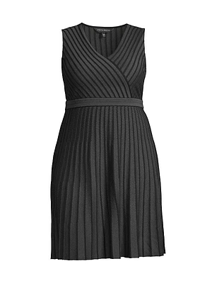 Sleeveless Pleated Knit Dress