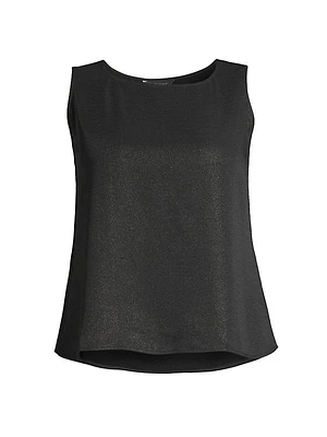 Plus Size Shimmer Mid-Length Tank