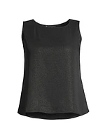 Plus Size Shimmer Mid-Length Tank