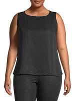 Plus Size Shimmer Mid-Length Tank