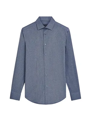 James Abstract Button-Front Shirt