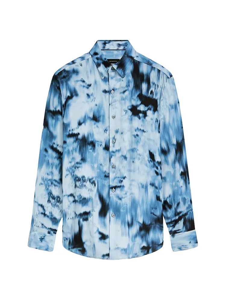 Julian Abstract Button-Front Shirt