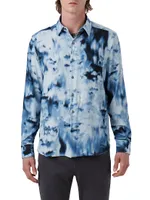 Julian Abstract Button-Front Shirt