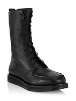 Patty Leather Lace-Up Boots