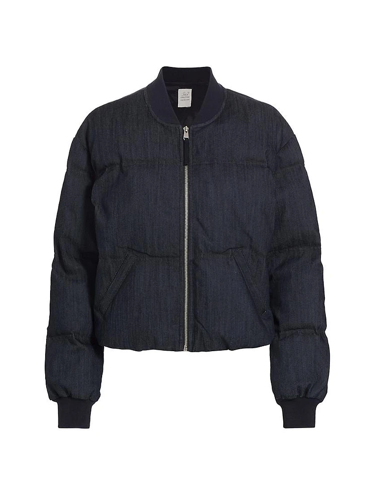 Maris Denim Zip Puffer Jacket