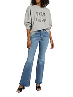 Paris New York Cotton-Blend Pullover Sweatshirt