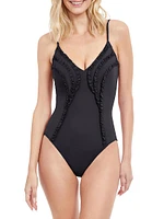 Queen Of Paradise V-Neck One-Piece Swimsuit