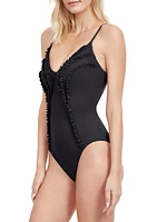 Queen Of Paradise V-Neck One-Piece Swimsuit