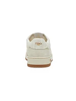 Fendi Match Suede & Jacquard Low-Top Sneakers